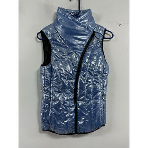 Womans Excellent Condition 4-U Performance Puffer Vest Metallic Small Blue